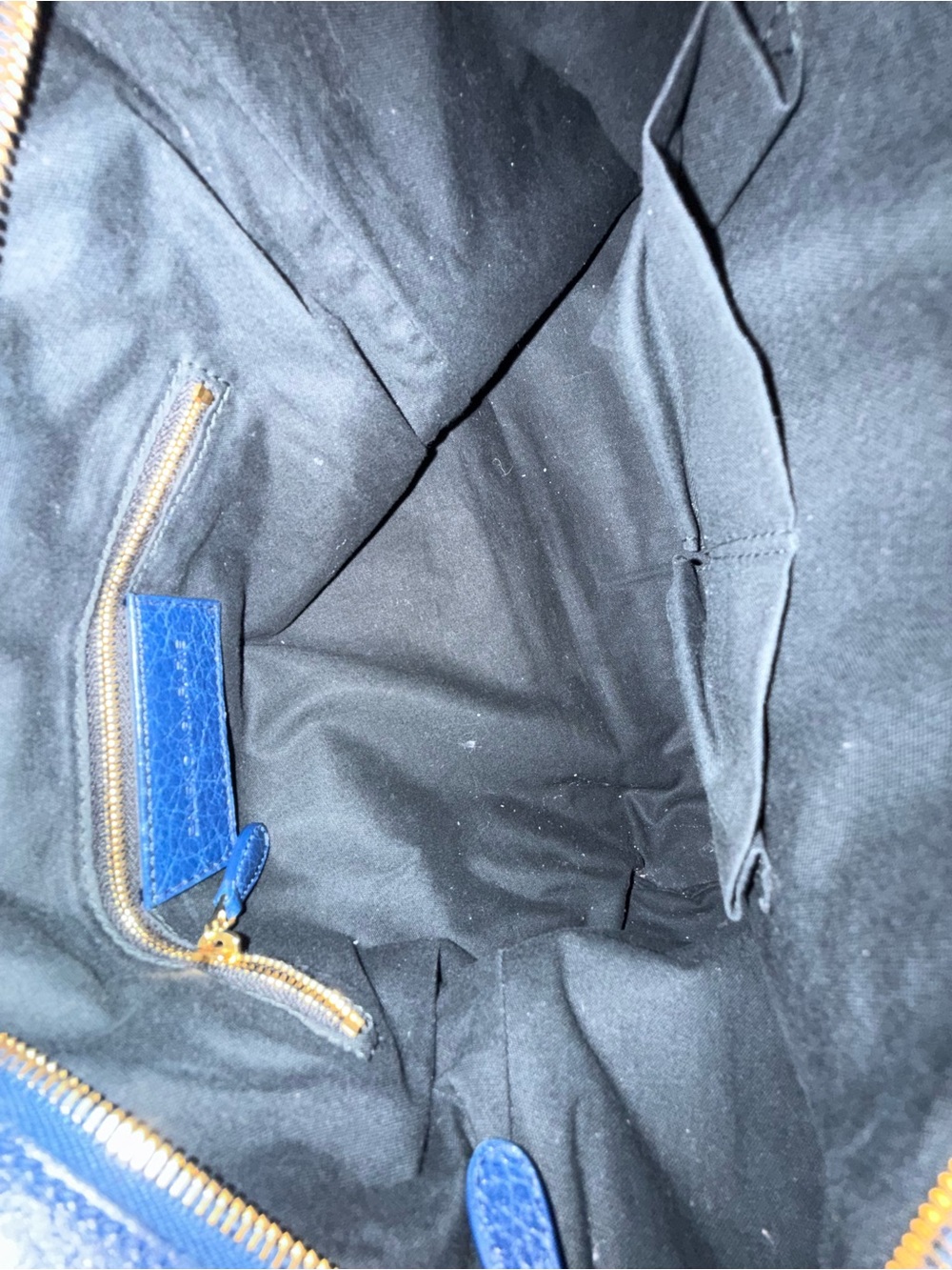 Balenciaga Navy Leather Tote Bag with Gold Hardware - Picture 12 of 16
